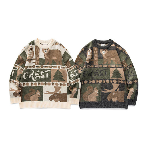 Title 3, Sick Peak Animal Knitted Sweater — Warm and com...