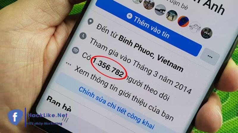 Hiển thị số người theo dõi trên Facebook tăng thêm độ tương tác