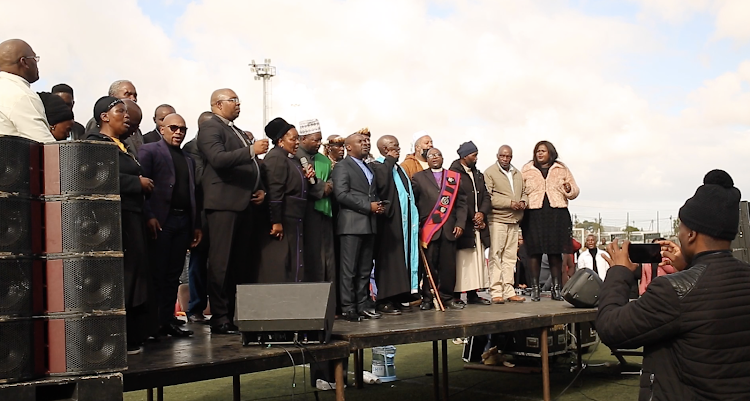 Religious leaders and community members converged on the Site C Stadium in Khayelitsha, Cape Town, on Wednesday to pray for an end to violent crime.