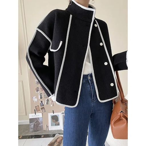 Title 2, Womens Fashion Loose Temperament Contrast Colo...