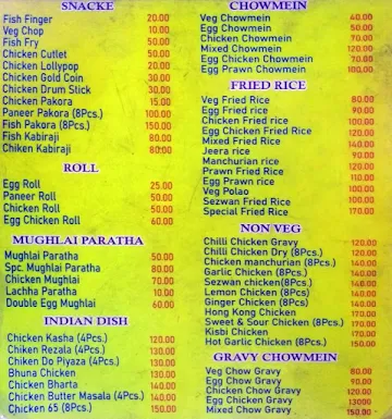 Swarnadip Restaurant menu 