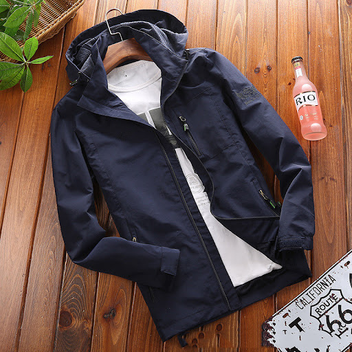 Title 8, Mens Thin Casual Large Size Jacket Solid Color...