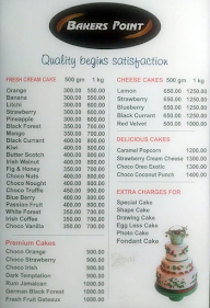 Bakers point menu 1