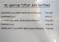 Sri Ganesh Tiffins And Fast Food menu 3