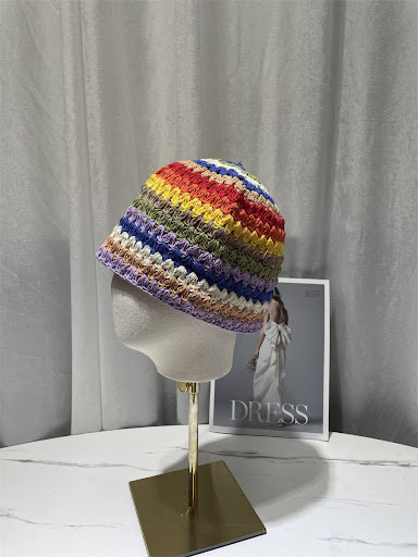 Title 2, Lovely Rainbow Cotton Thread Basin Hat Spring A...
