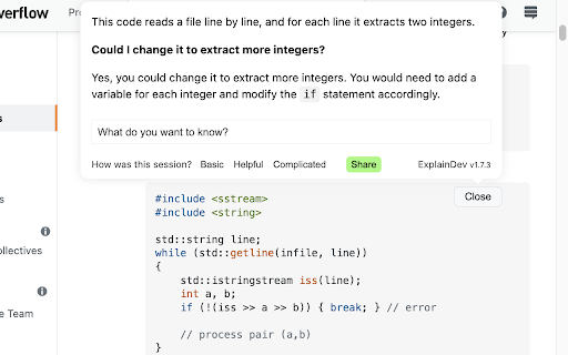 ExplainDev: Explains code on your browser