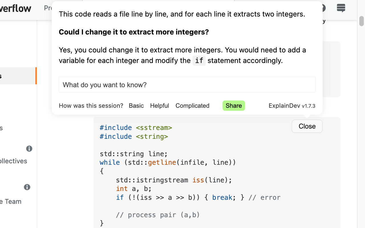 ExplainDev: Explains code on your browser Preview image 5