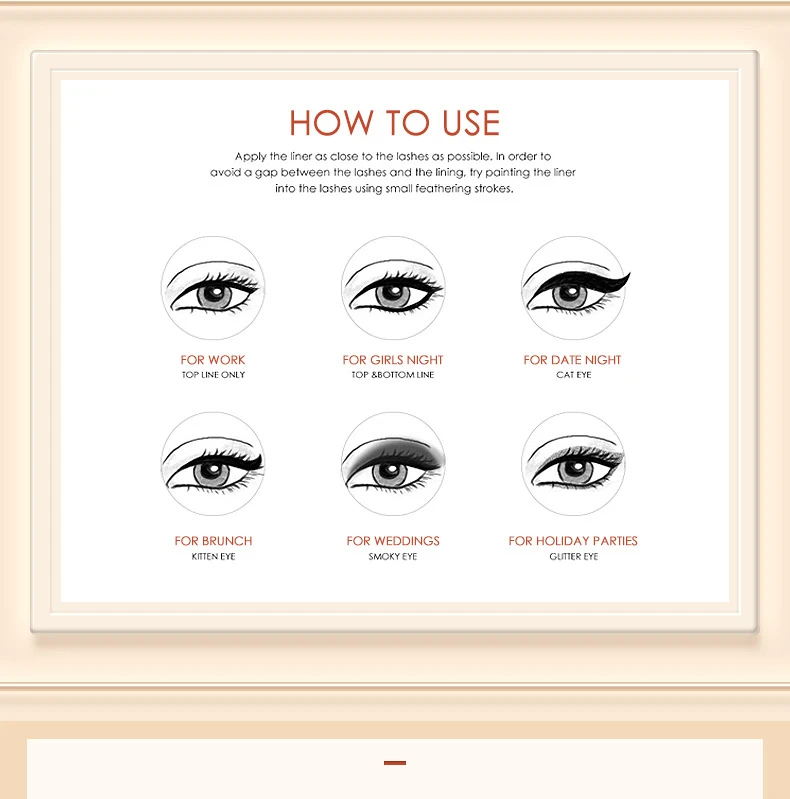 Eyeliner waterproof senza sbavature. Sguardo impeccabile tutto il giorno. Il nostro eyeliner resistente all'acqua offre precisione e lunga durata.