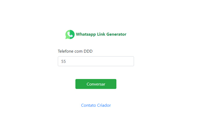 Whatsapp Link Generator chrome extension