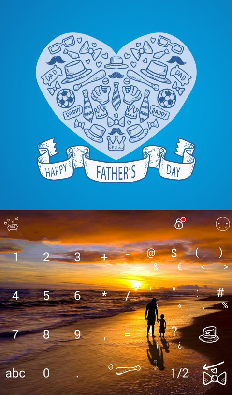 Android application Happy Fathers Day Keyboard screenshort