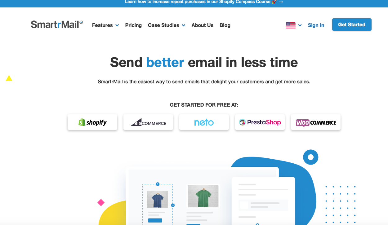 SmartrMail email marketing software for ecommerce