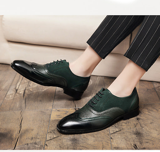 Title 12, British Mens Low-top Lace-up Pointed Leather S...