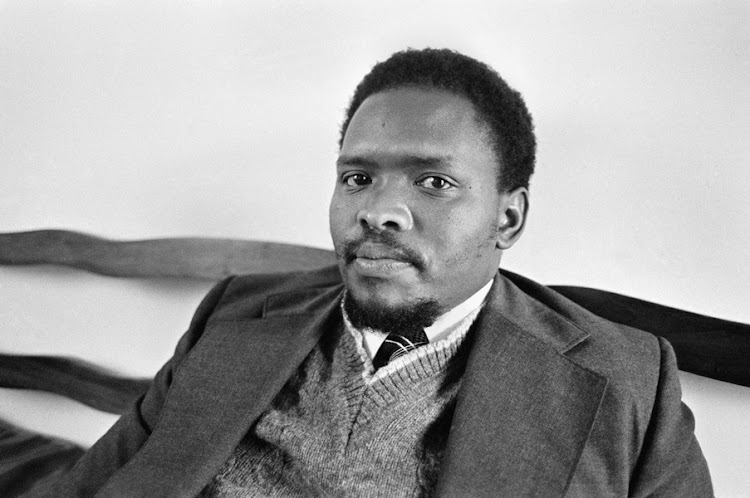 Steve Biko in King William's Town on September 3 1976, a year before he was killed.