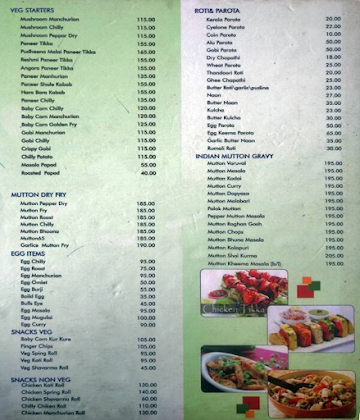 Real Lemon Tree Restaurant menu 