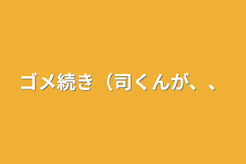 ゴメ続き（司くんが、、