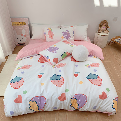 Title 11, Cotton Four-piece Set for Girls, Heart Cartoon ...