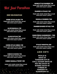 Not Just Parathas menu 3