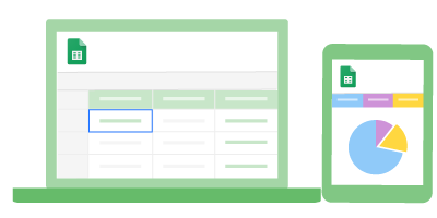 Planilhas em dispositivos