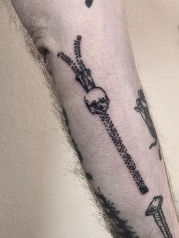 Skull Zipper Tattoo