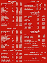 Bakers & More menu 1