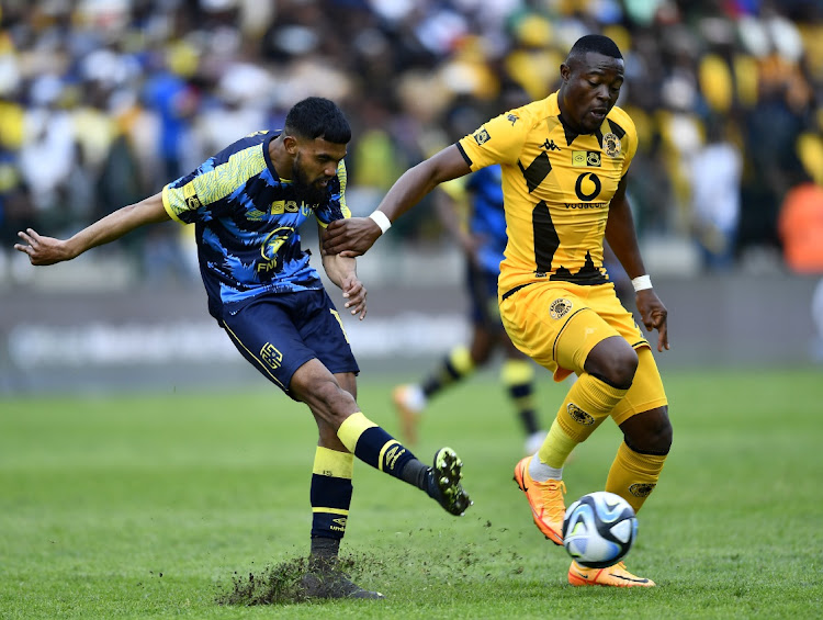 Keanu Cupido of Cape Town City and Ranga Chivaviro of Kaizer Chiefs during the MTN8, Quarter Final match on August 13