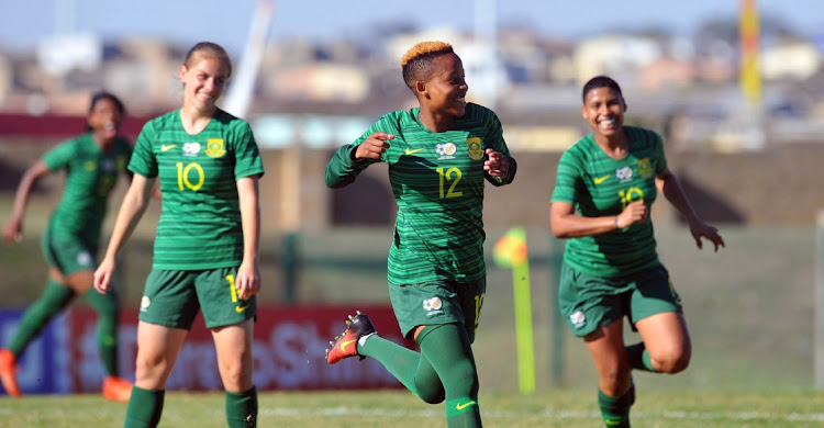 Oratile Mokwena, of SA U20, seen here celebrating a goal with teammates in 2019 at the Wolfson Stadium in Port Elizabeth, believes Basetsana can qualify for Indonesia