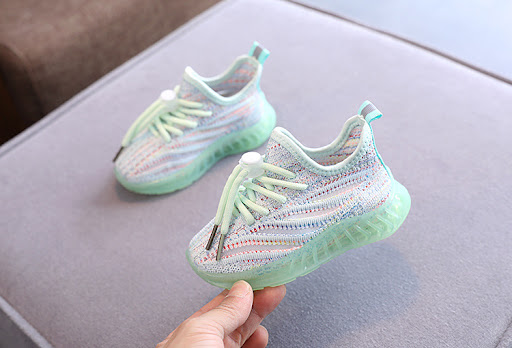 Title 2, Girls LED Light Fly-knit Sneakers & Boys Brea...