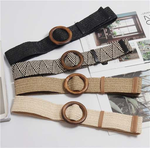 Title 3, Woven round buckle belt with bohemian wax rope