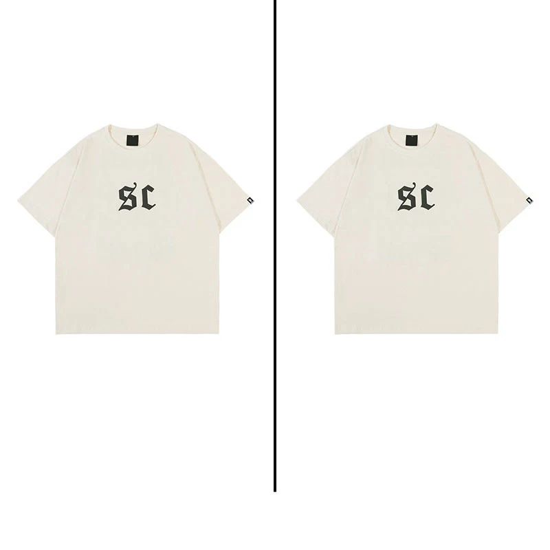 Heren T-shirt met korte mouwen en letterprint, Amerikaanse streetwear. Comfortabele en trendy look voor elke dag.