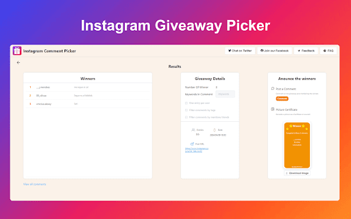 Instagram Giveaway Picker - EasyComment