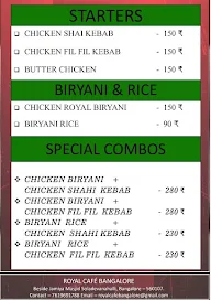 Royal Cafe menu 2