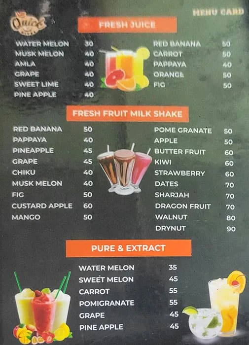 VS Quick Bites menu 