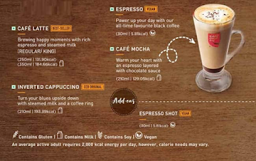 Cafe Coffee Day menu 