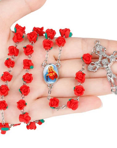 Rose Rosary Necklace - 2