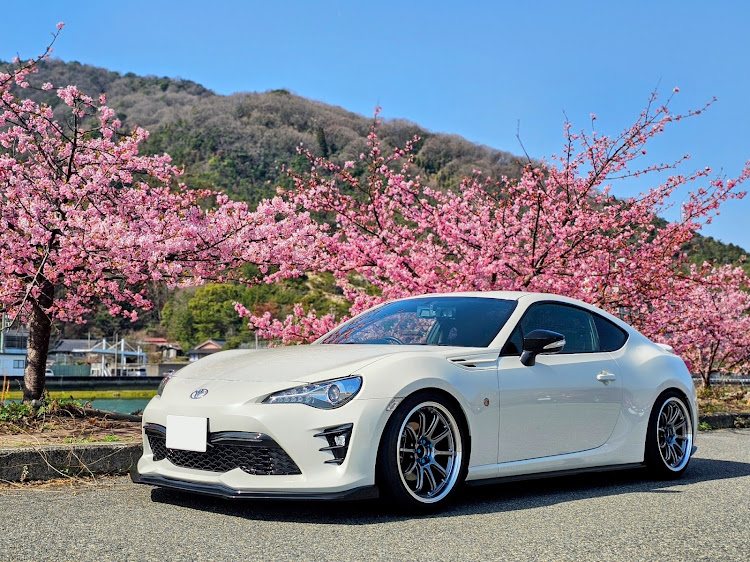 86の河津桜🌸・初！交換🔧・シャトレーゼガトーキングダムせとうち・カフェ巡りドライブ・いつもいいね＆コメントありがとうございます🙋‍♀️に関するカスタム事例の投稿画像1枚目