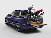 The loading bay can accommodate a BMW F 850 GS adventure motorcycle.