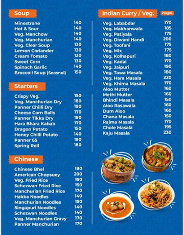 The Shree Parcel Points Tiffin And Catering Service menu 