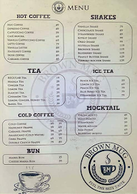 Brown Mug Cafe menu 1