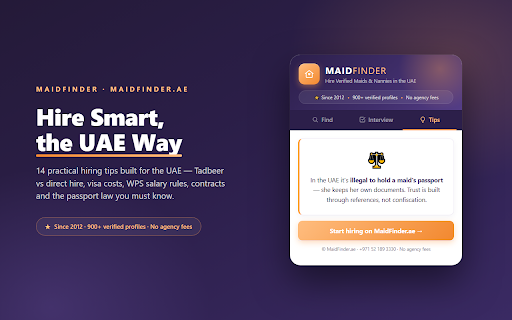 MaidFinder — Hire the Right Maid in UAE screenshot 3