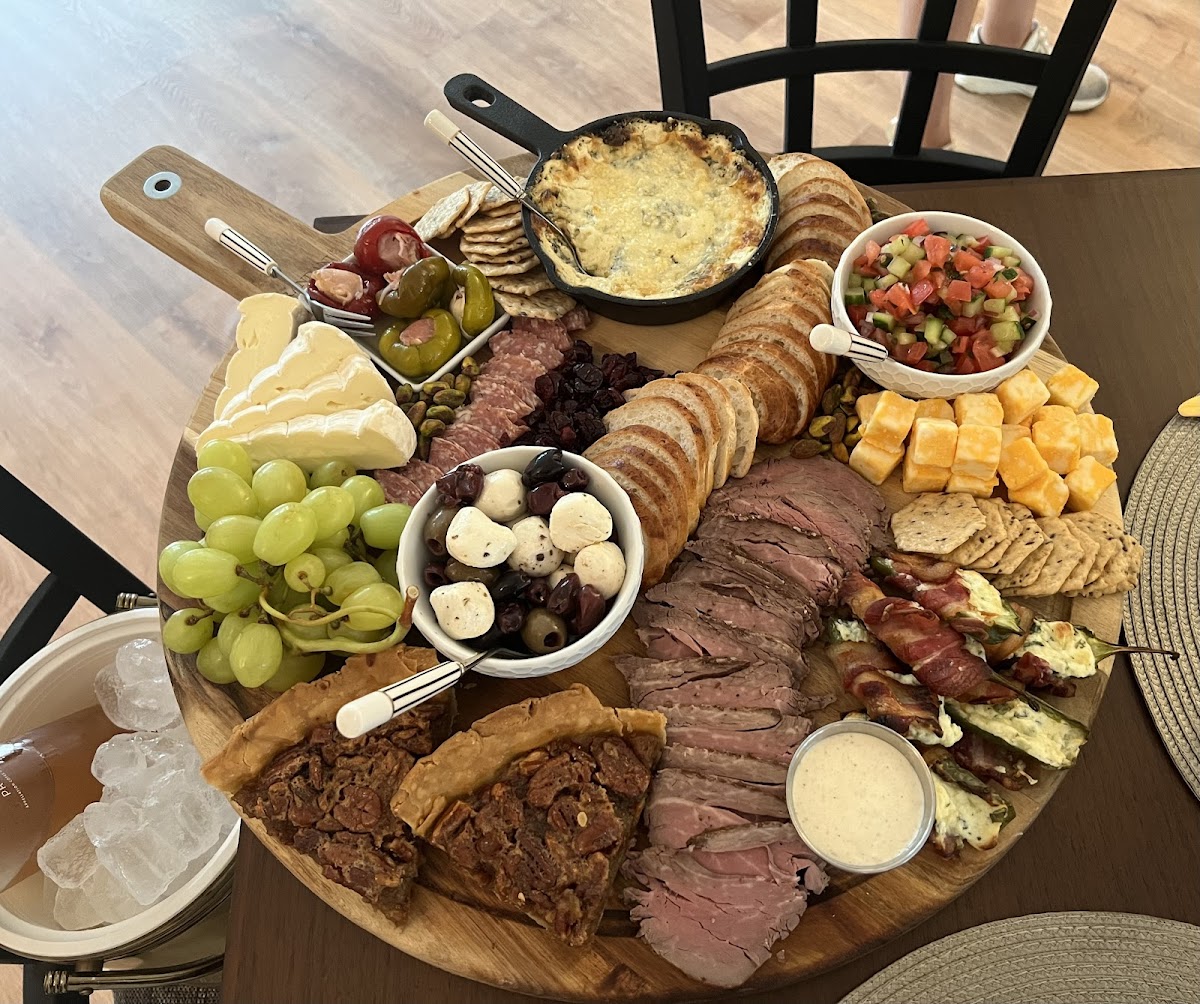 Our tasting board on our check-in day