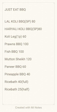 Just Eat BBQ menu 1