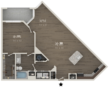 Rendered A4 Floorplan Diagram