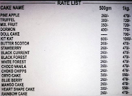 Cake N Bake menu 1