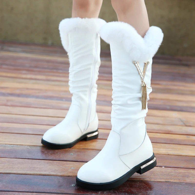 Title 3, Kinder Wintermode Kniehohe Martin Boots Warme u...