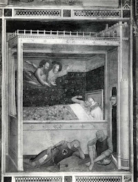 Maso di Banco, San Pietro e san Paolo appaiono in sogno a Costantino, Cappella Bardi di Vernio, Basilica di Santa Croce, Firenze