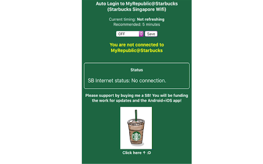 AutoConnect Starbucks Wifi Singapore