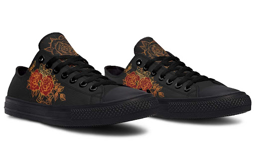 Title 7, Fashion Print Couple Low-Top Canvas Shoes. Comf...