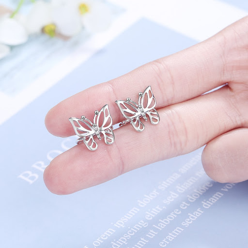 Title 6, Butterfly Ear Bone Clip No Pierced Female Korea...