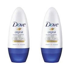 Bộ 2 Chai Lăn Khử Mùi Dove Original Light & Smooth Dưỡng Ẩm Mịn Màng 40Ml x 2