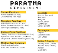 Paratha Experiment menu 1